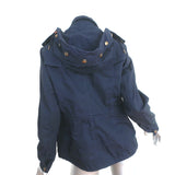 Burberry Brit Hooded Utility Jacket Navy Cotton Size Medium
