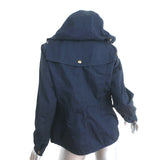 Burberry Brit Hooded Utility Jacket Navy Cotton Size Medium