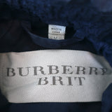 Burberry Brit Hooded Utility Jacket Navy Cotton Size Medium