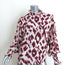 Isabel Marant Etoile Long Sleeve Blouse Yoshi Cream/Red Printed Silk Size 38 NEW
