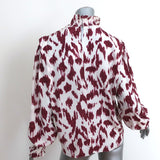Isabel Marant Etoile Long Sleeve Blouse Yoshi Cream/Red Printed Silk Size 38 NEW