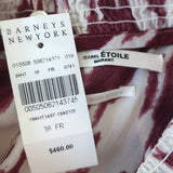 Isabel Marant Etoile Long Sleeve Blouse Yoshi Cream/Red Printed Silk Size 38 NEW