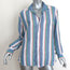 Frank & Eileen Eileen Button Down Shirt Multicolor Striped Linen Size Small NEW