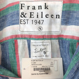 Frank & Eileen Eileen Button Down Shirt Multicolor Striped Linen Size Small NEW