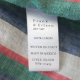 Frank & Eileen Eileen Button Down Shirt Multicolor Striped Linen Size Small NEW
