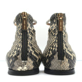 Jimmy Choo Sutri Snakeskin Flat Sandals Size 37.5