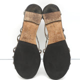 Jimmy Choo Sutri Snakeskin Flat Sandals Size 37.5