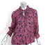 Derek Lam 10 Crosby Top Pink Floral Print Cotton Size 2 Tie-Neck Blouse NEW