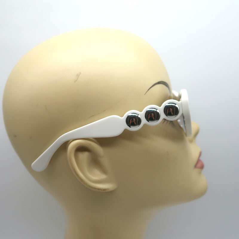 Alaia Scalloped Cat Eye Sunglasses White AA0058S 002