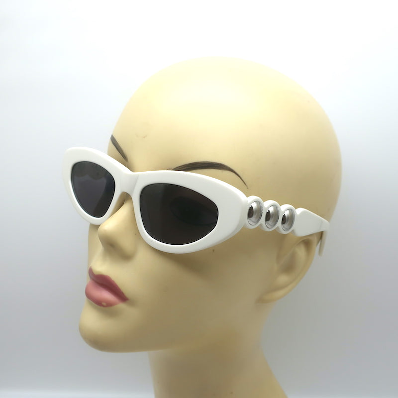 Alaia Scalloped Cat Eye Sunglasses White AA0058S 002