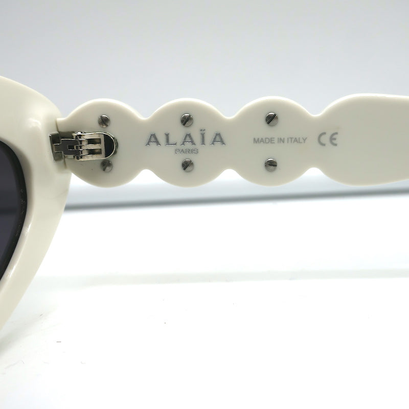 Alaia Scalloped Cat Eye Sunglasses White AA0058S 002