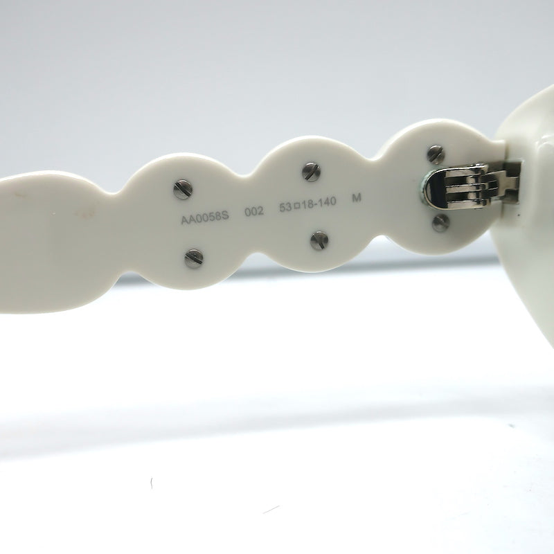 Alaia Scalloped Cat Eye Sunglasses White AA0058S 002