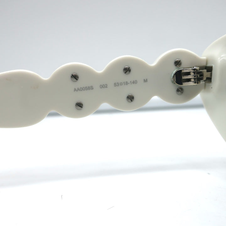 Alaia Scalloped Cat Eye Sunglasses White AA0058S 002
