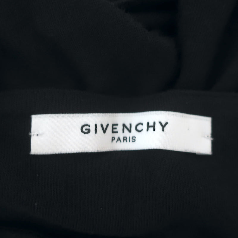 Givenchy Asymmetric Snap-Side Top Black Cashmere-Blend Jersey Size 38