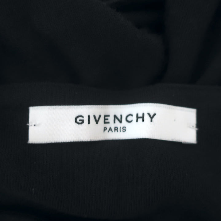 Givenchy Asymmetric Snap-Side Top Black Cashmere-Blend Jersey Size 38