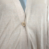 Theory Maxi Cardigan New Harbor Beige Linen-Blend Size Small Duster Sweater NEW