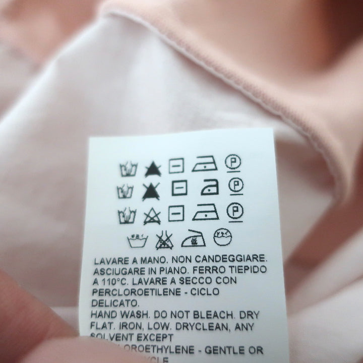 Marni Sleeveless V-Neck Top Light Pink Cotton Jersey &amp; Poplin Size 38