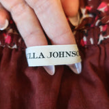 Ulla Johnson Tiered Mini Skirt Brown/Red Printed Ruffled Cotton Size 4