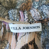 Ulla Johnson Midi Dress Cicely Metallic Floral Print Cotton-Silk Size 4
