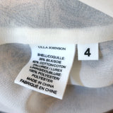 Ulla Johnson Midi Dress Cicely Metallic Floral Print Cotton-Silk Size 4