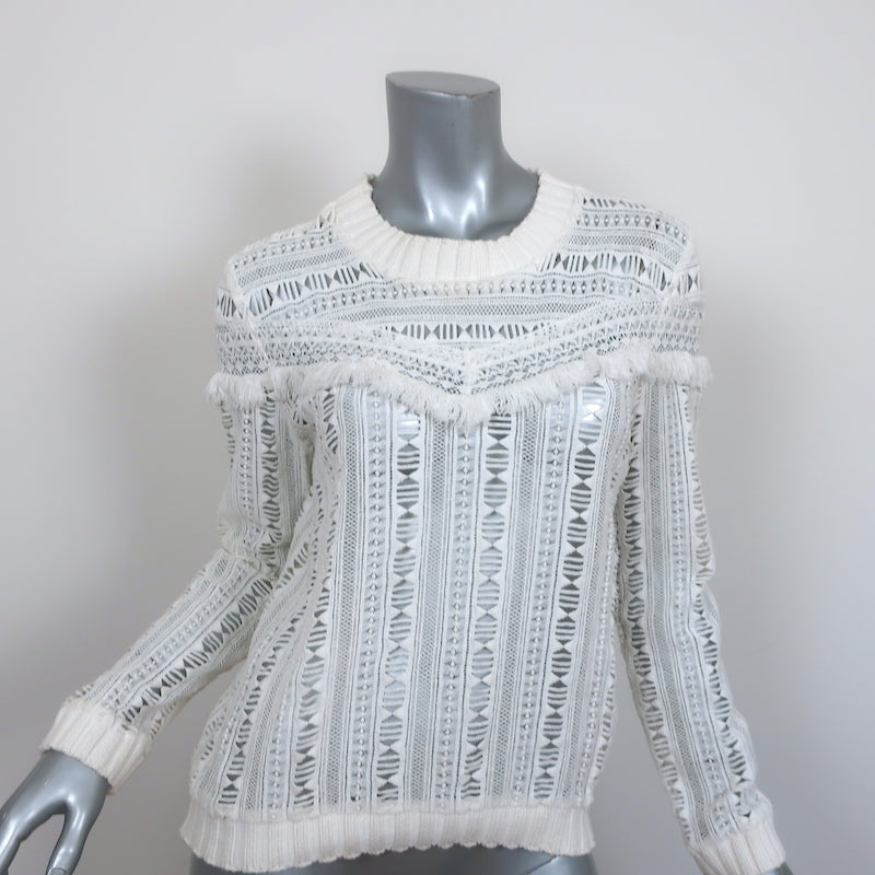 SEA New York SEA Fringe-Trim sweater Small, front