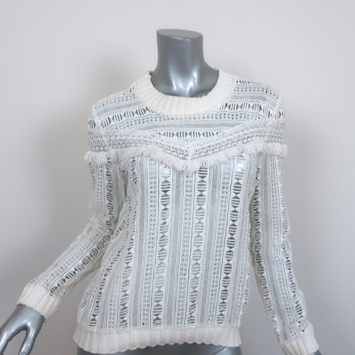 SEA New York SEA Fringe-Trim sweater Small, front