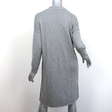Eileen Fisher Long Cardigan Gray Peruvian Cotton-Blend Size Petite Medium
