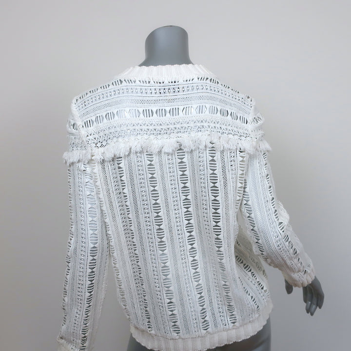 SEA New York SEA Fringe-Trim sweater Small, detail