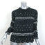 Isabel Marant Etoile Ruffle Blouse Daniela Black Embroidered Linen Size 38