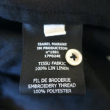 Isabel Marant Etoile Ruffle Blouse Daniela Black Embroidered Linen Size 38