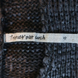 Transit Par-Such Sweater Navy/Black Cotton-Blend Marled Knit Size 4