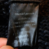 Transit Par-Such Sweater Navy/Black Cotton-Blend Marled Knit Size 4