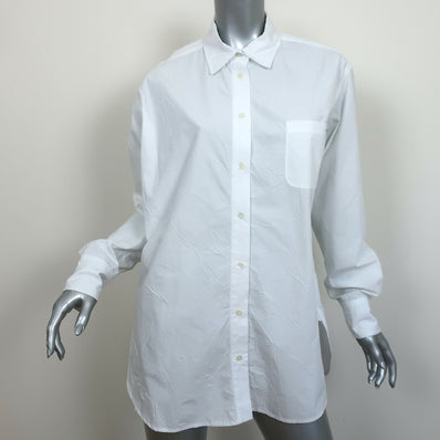 Sies Marjan Shirt Sander White Crinkled Poplin Size 8 Long Sleeve Blouse