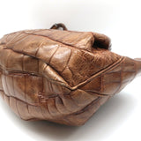 Giorgio Armani Crocodile Bucket Bag Brown Medium Shoulder Bag