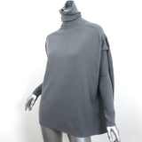 Transit Par-Such Turtleneck Sweater Gray Wool-Blend Size 4 Boxy Pullover