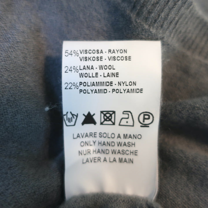 Transit Par-Such Turtleneck Sweater Gray Wool-Blend Size 4 Boxy Pullover