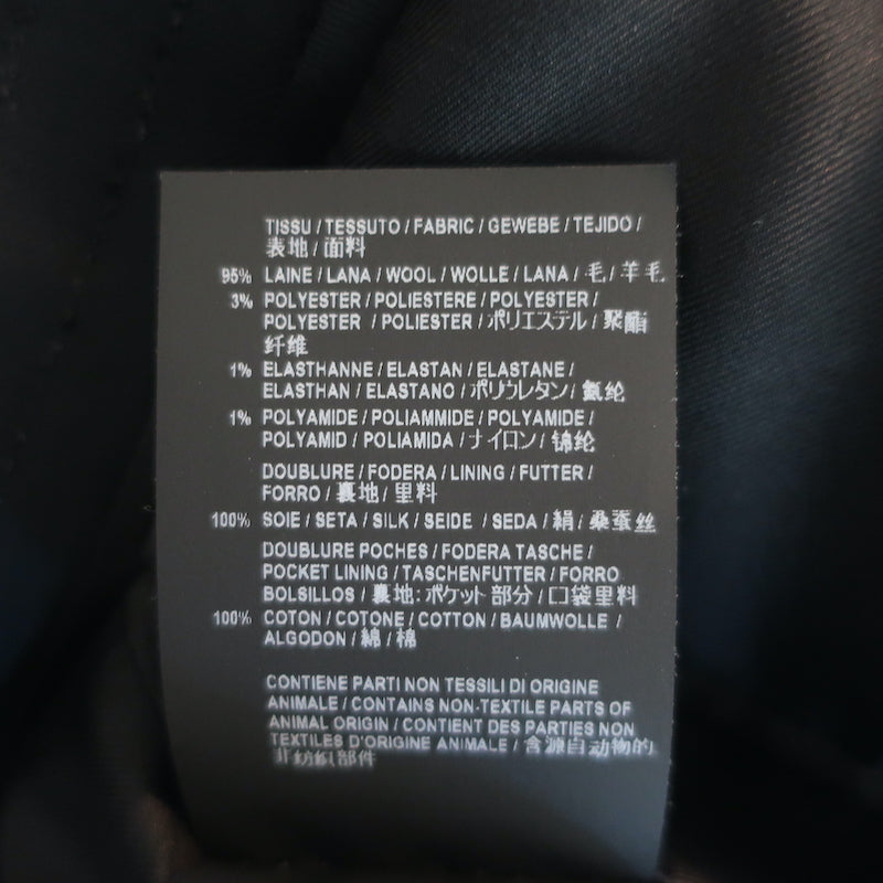 Saint Laurent Double Breasted Blazer Jacket Black Metallic-Striped Wool Size 40