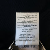 Lamberto Losani Cashmere Crewneck Sweater Navy Patchwork Cable Knit Size 42