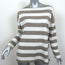 Massimo Alba Striped Sweater Taupe/Cream Cotton-Cashmere Size Medium