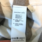 Massimo Alba Striped Sweater Taupe/Cream Cotton-Cashmere Size Medium