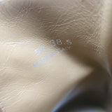 Amiri Ruched Ankle Boots Brown Suede Size 38.5 Side-Zip Booties