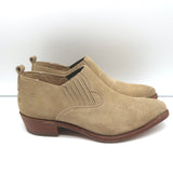 Frye Billy Shootie Boots Beige Suede Size 8.5 Western Booties