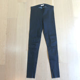 Vince Leather Zip Leggings Black Size Extra Small