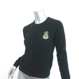 Le Superbe Cashmere Pineapple Cardigan Black Size Extra Small NEW
