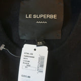 Le Superbe Cashmere Pineapple Cardigan Black Size Extra Small NEW