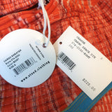 STAUD Cargo Sweater Blood Orange Ombre Rib Knit Size Small V-Neck Cardigan NEW