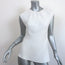 Theory Shirred Neck Top White Silk Size Small Cap Sleeve Blouse NEW