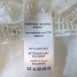 FRAME Top Lauren White Broderie Anglaise Ramie Size Small Sleeveless Blouse