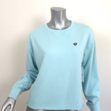 Spiritual Gangster Aloha Mazzy Sweatshirt Blue Size Medium Cropped Pullover NEW