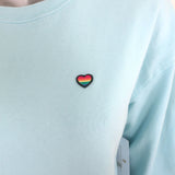 Spiritual Gangster Aloha Mazzy Sweatshirt Blue Size Medium Cropped Pullover NEW